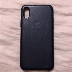 iPhone X Leather Case - Dark Aubergine